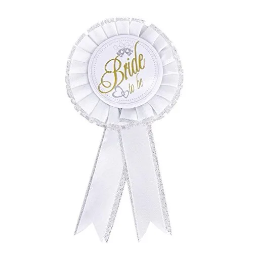 Gifts SHATCHI-768 Écusson pour enterrement de vie de jeune fille Blanc