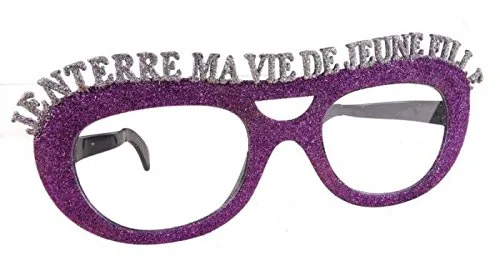 P’tit Clown 35990 Lunettes Plast Géantes Paillettes – Enterrement Vie Jeune Fille – Multicolore