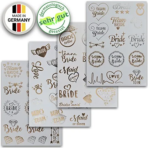 Enterrement De Vie De Jeune Fille Accessoire | Team Bride Tattoo Future Mariée Et Team – di Ahimsa Glow®